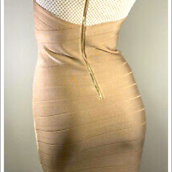 New. Bebe Bandage Dress. Drop Dead Gorgeous Dress by Bebe  Looks like 2-pc Med - Picture 3 of 10